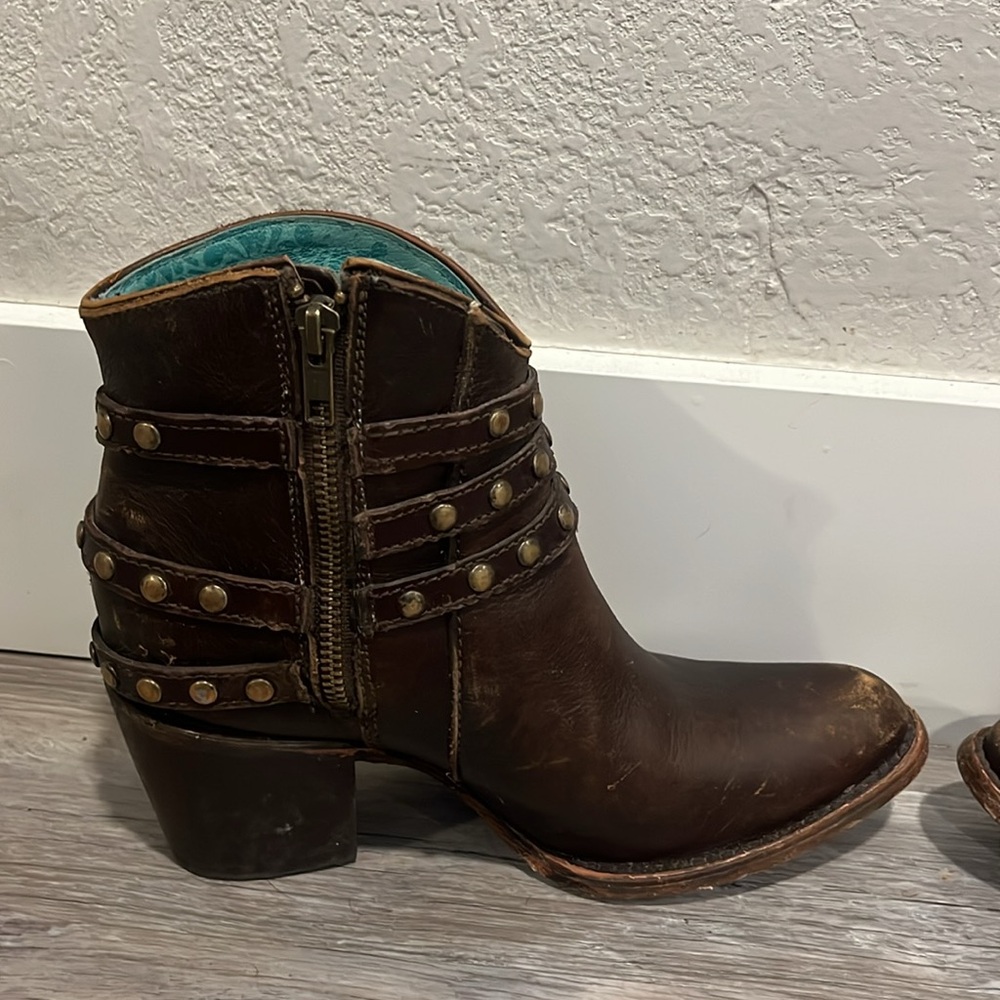 Corral Studded Ankle Cowgirl Boots - Picture 8 of 12